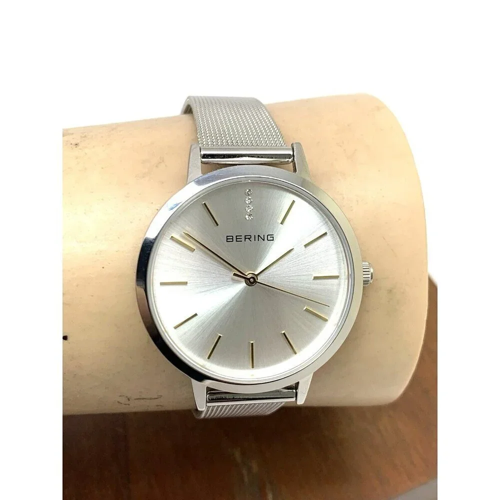 Bering Women's Watch 13434-001 Quartz Silver Dial Stainless Steel Mesh 3…